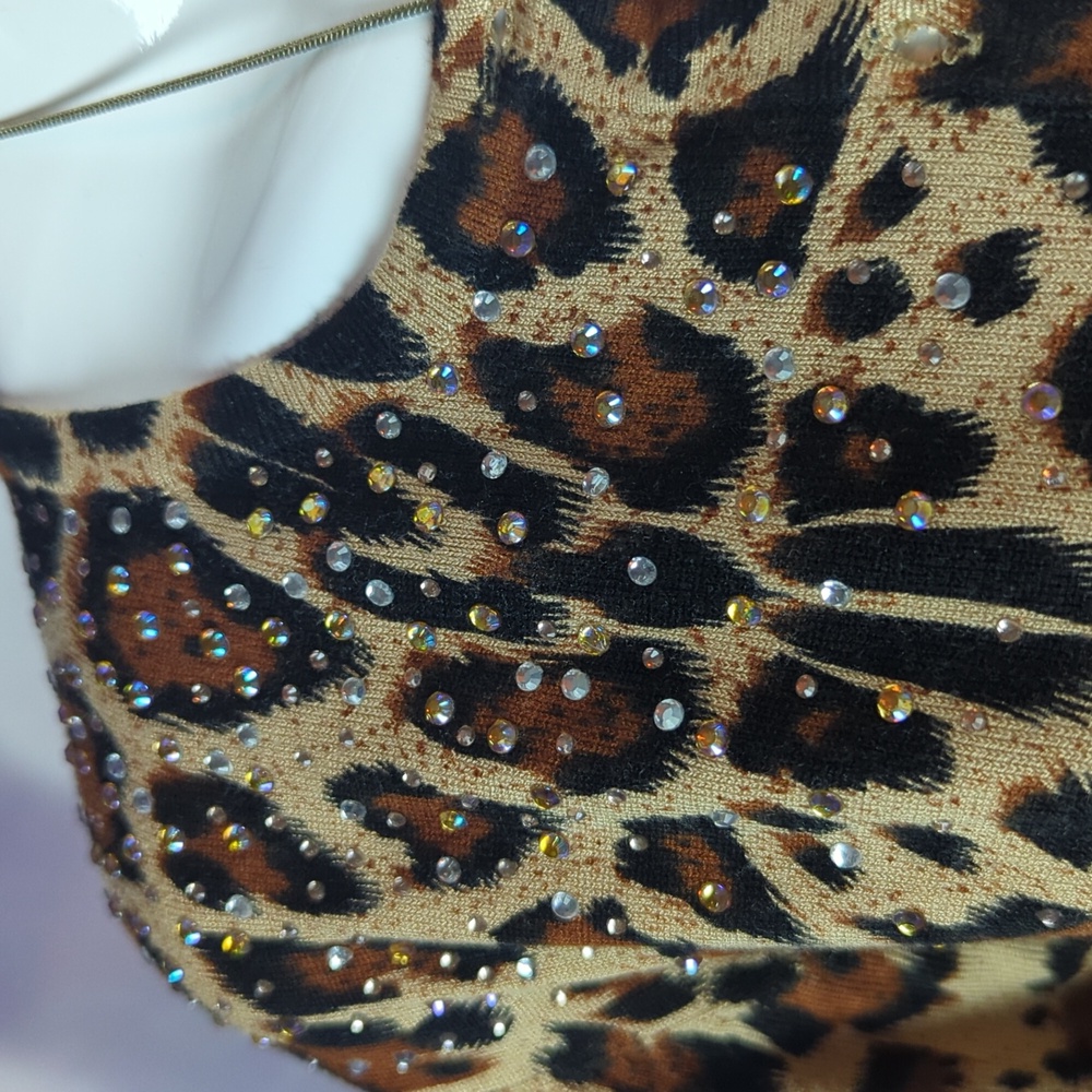 The Quacker Factory M Leopard Print Cardigan Swea… - image 3